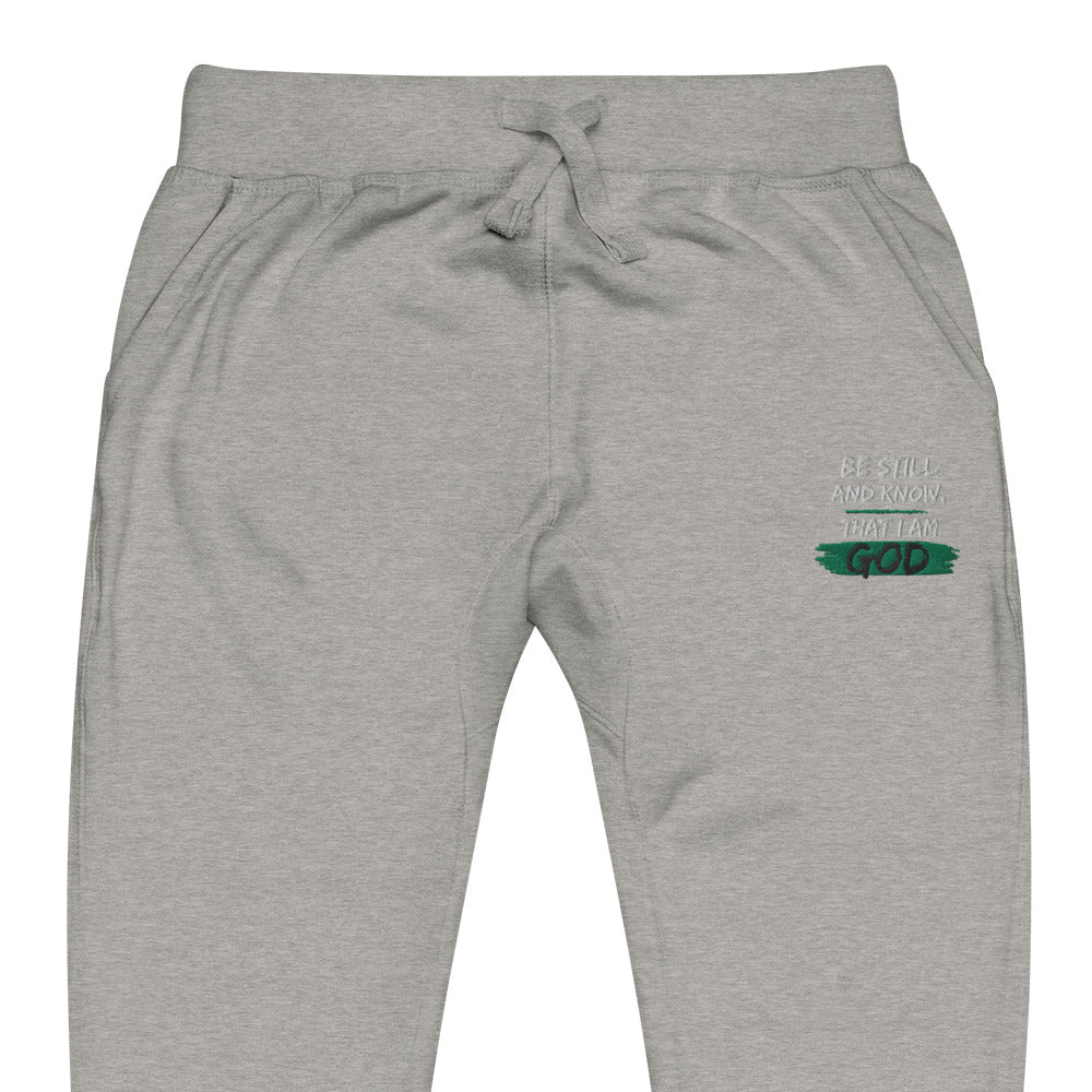 Unisex Fleece Sweatpants Embroidery