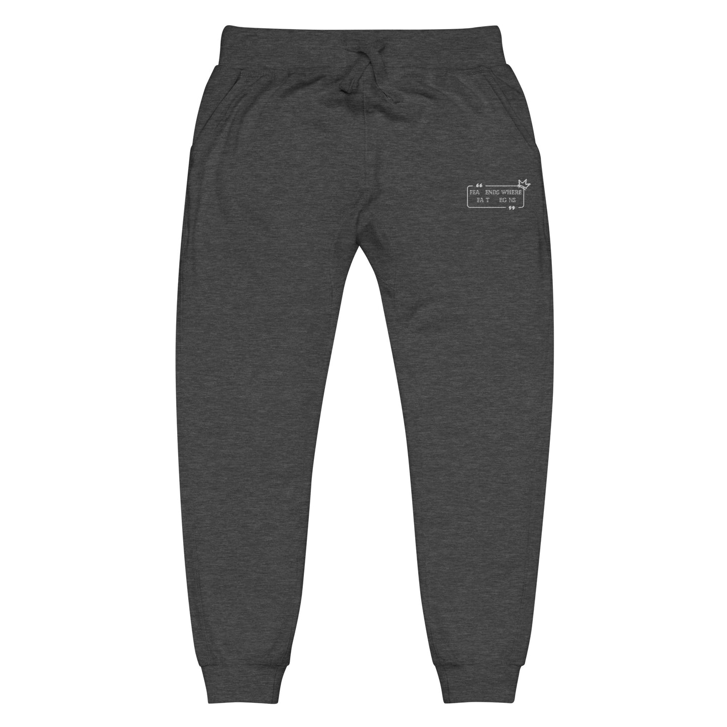 Unisex Fleece Sweatpants Embroidery