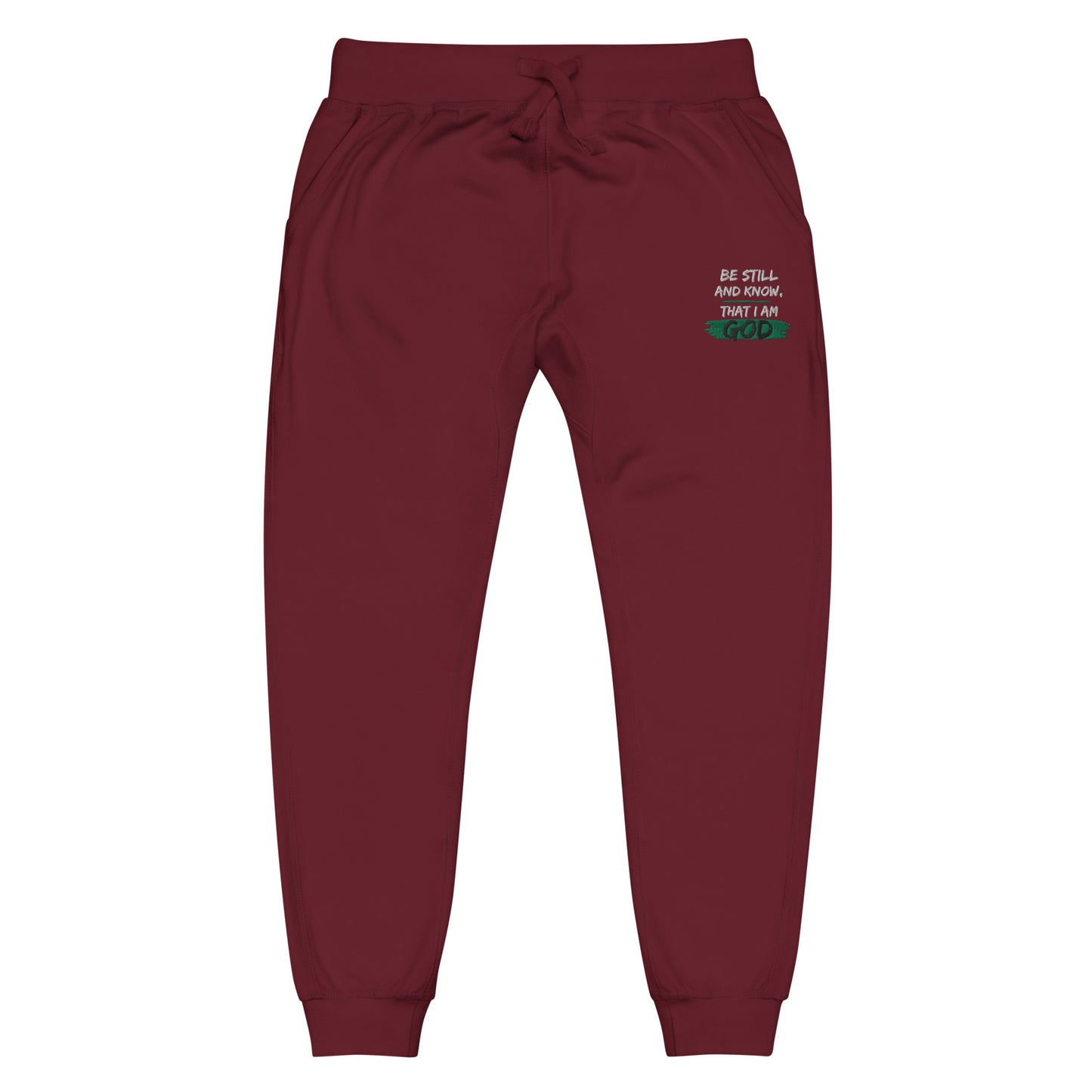 Unisex Fleece Sweatpants Embroidery