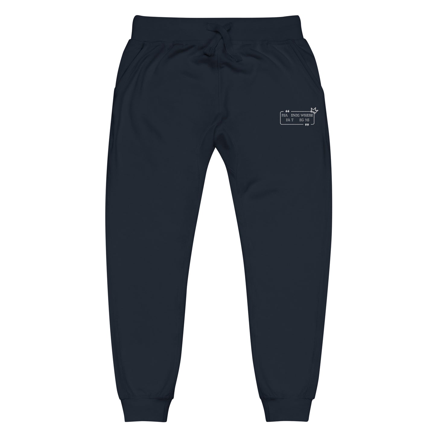 Unisex Fleece Sweatpants Embroidery