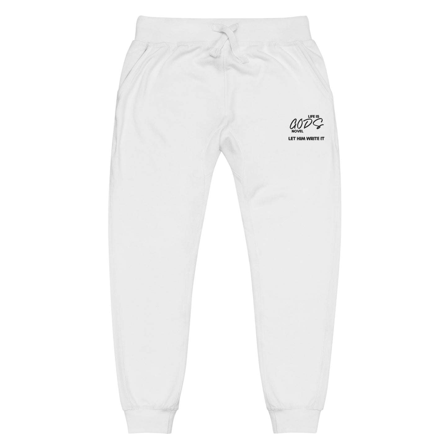 Unisex Fleece Sweatpants Embroidery