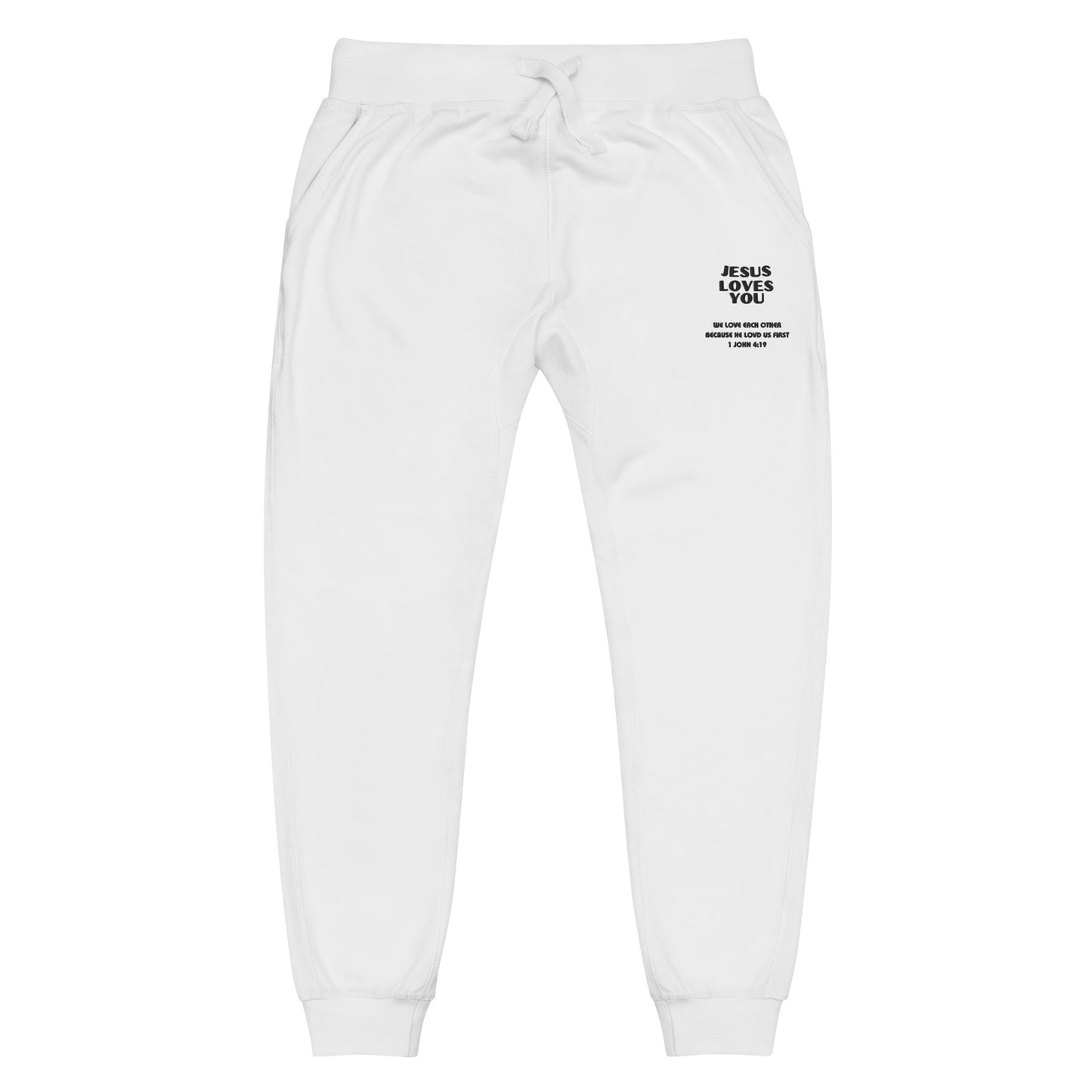 Unisex Fleece Sweatpants Embroidery